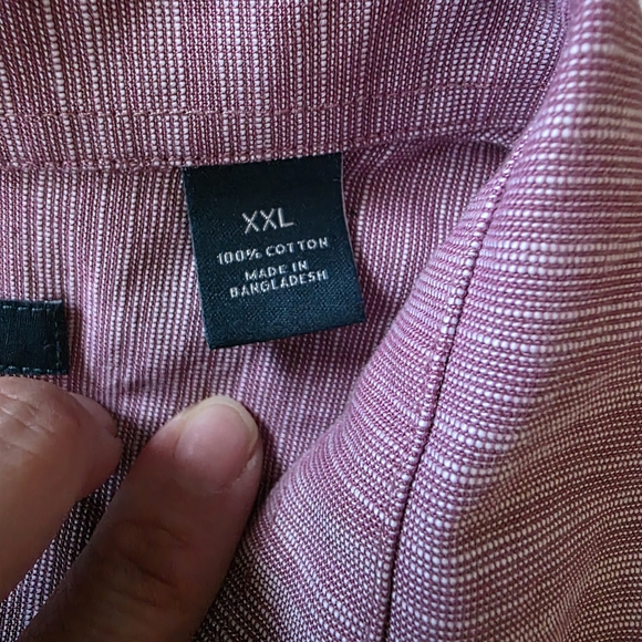 ** Perry Ellis Pink Casual Button Down Shirt, Size XXL - Picture 3 of 5